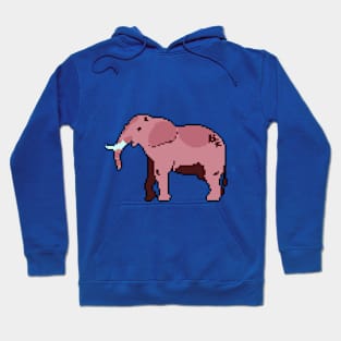 Wilderness Wonder: Pixel Art Elephant Design for Casual Wear Hoodie